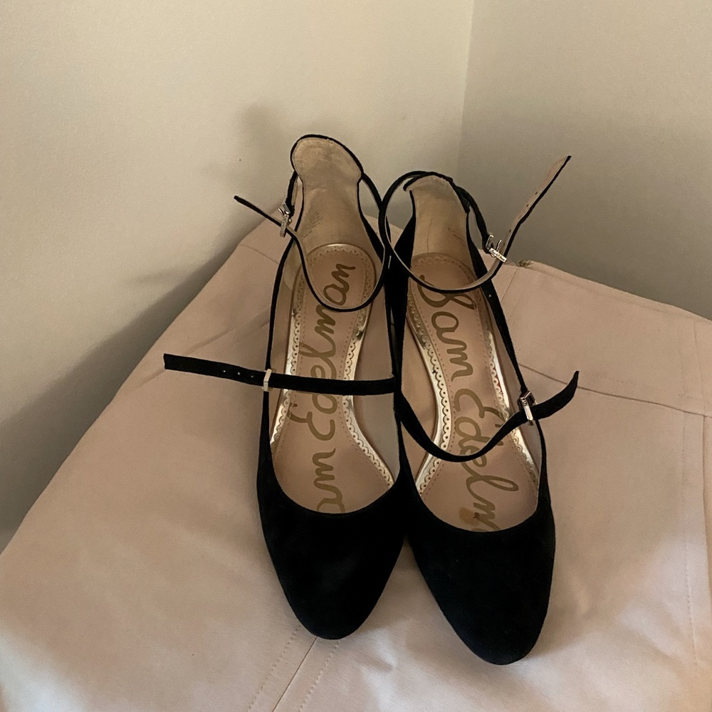 Sam Edelman Black Suede Mary Jane Shoes.  Never been worn